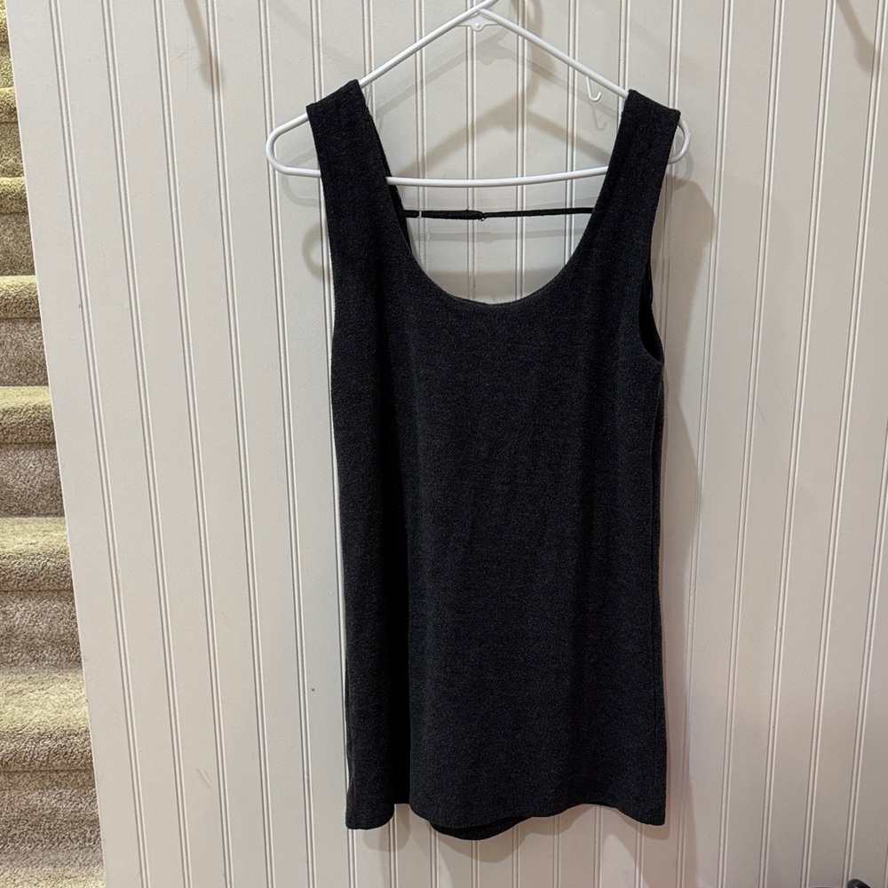 Zara short soft dress anthracite gray mini size small runs small imo jumper tank